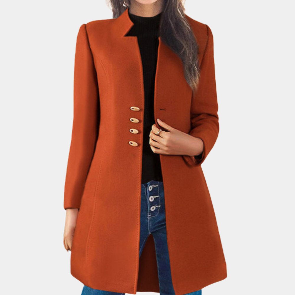 Drune | Eleganter einreihiger Wintermantel für Frauen