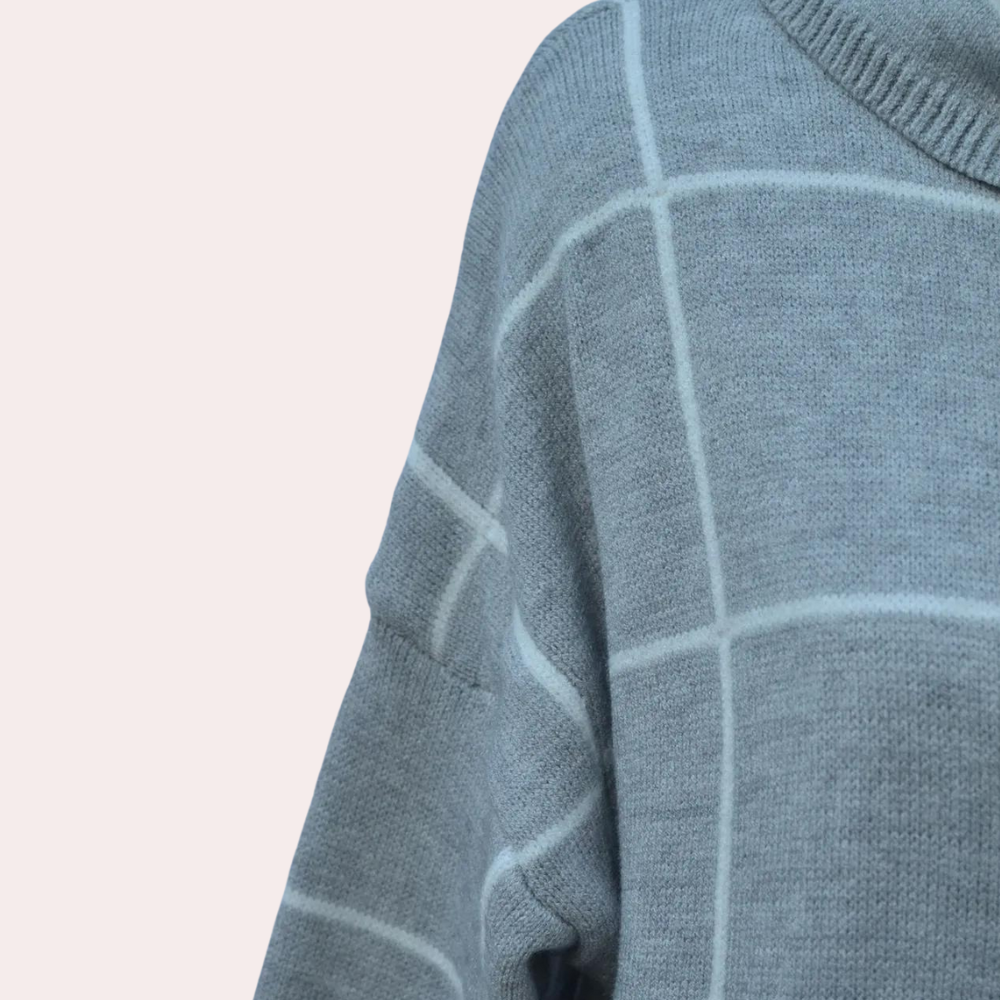 Drune | Modischer Damenpullover mit Karomuster
