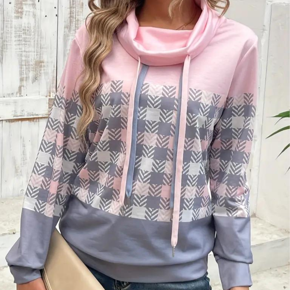 Drune | Bequemes Kariertes Damensweatshirt