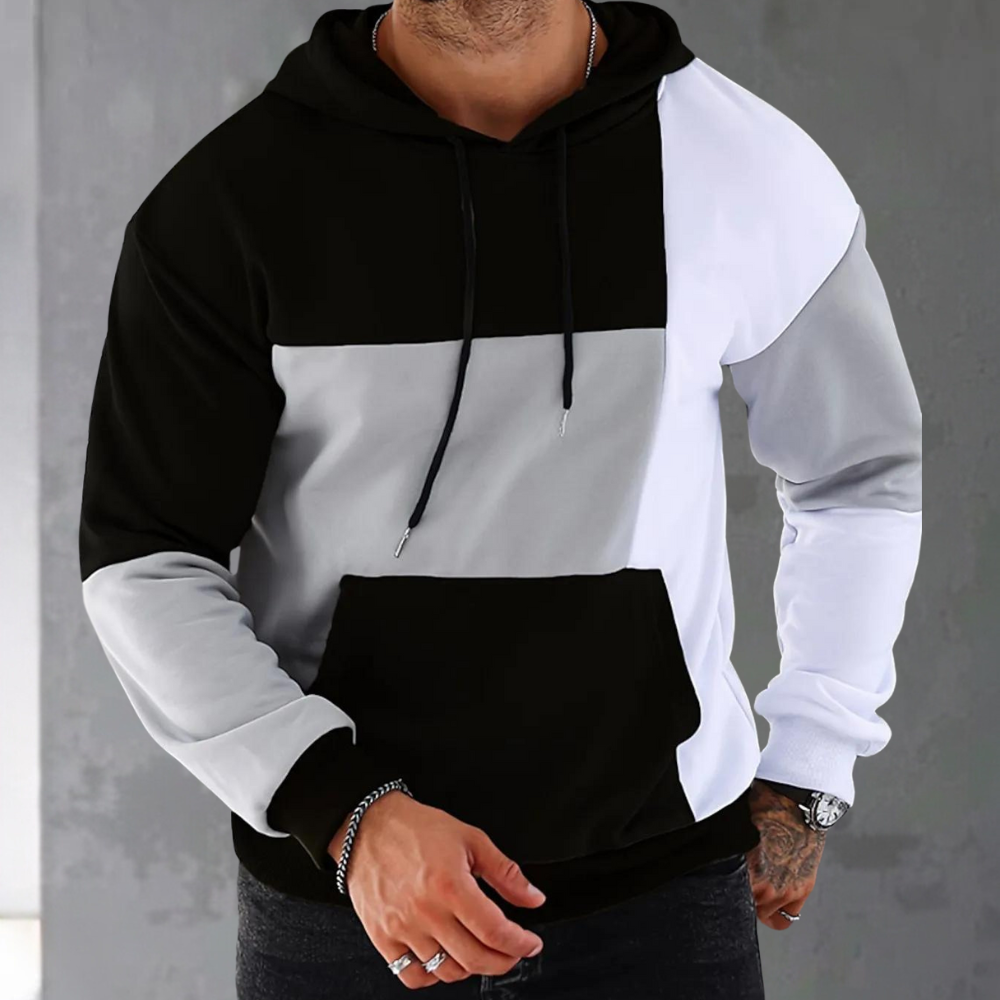 Drune | Colorblock Kapuzenpullover für Herren