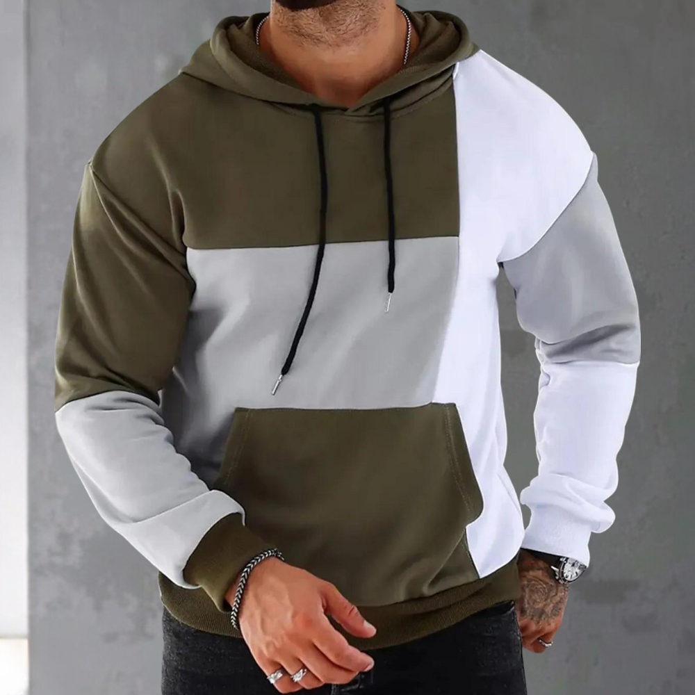 Drune | Colorblock Kapuzenpullover für Herren