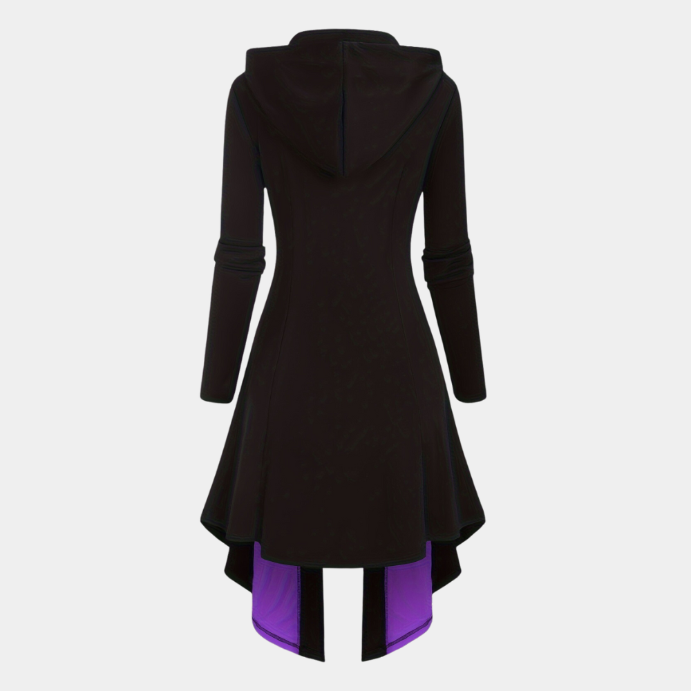 Drune | Stilvolle Kapuzenpullover Kleid mit Reißverschluss
