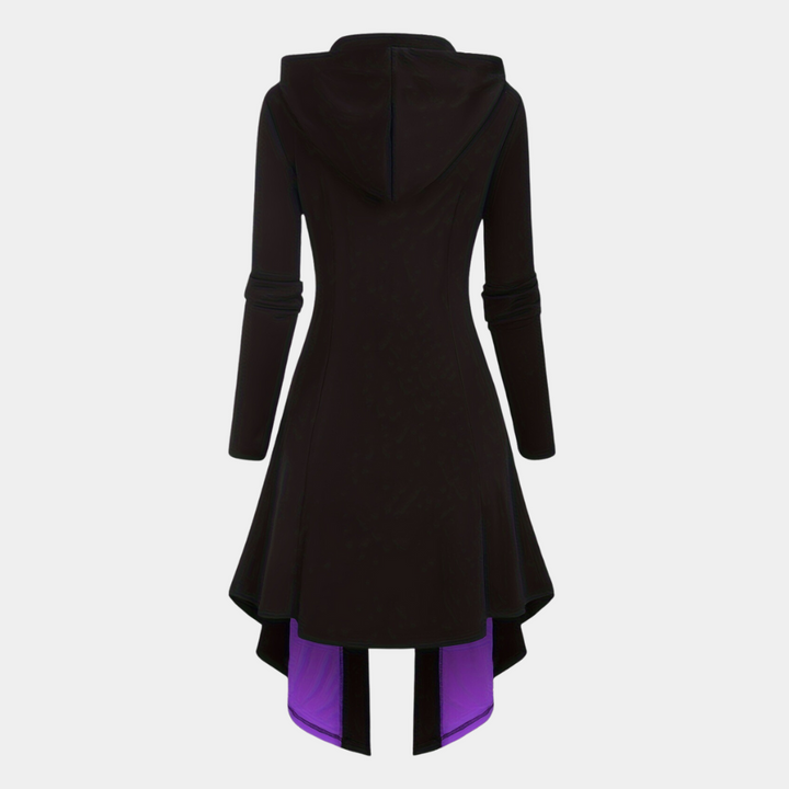 Drune | Stilvolle Kapuzenpullover Kleid mit Reißverschluss
