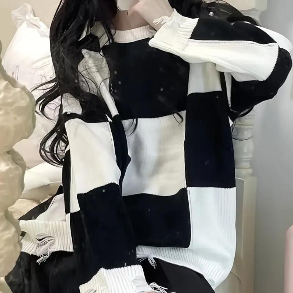 Drune | Trendy Fransen-Strickpullover für Frauen