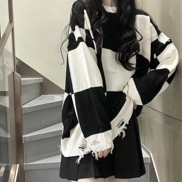 Drune | Trendy Fransen-Strickpullover für Frauen