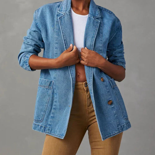 Drune | Lässige Jeansjacke für Frauen mit Taschen