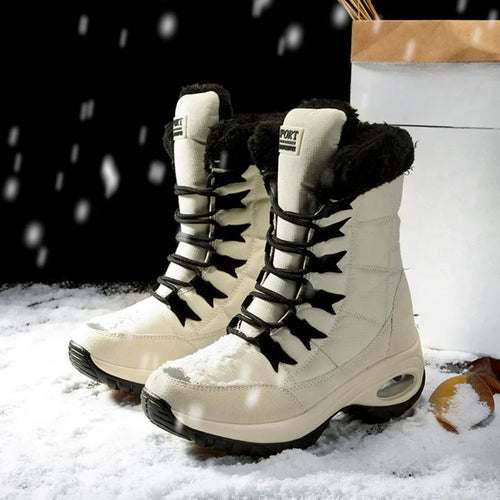 Drune | robuste winterstiefel mit schnürsenkeln für frauen