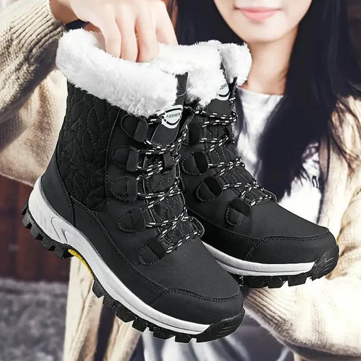 Drune | mit kunstfell gefütterte schneestiefel für frauen