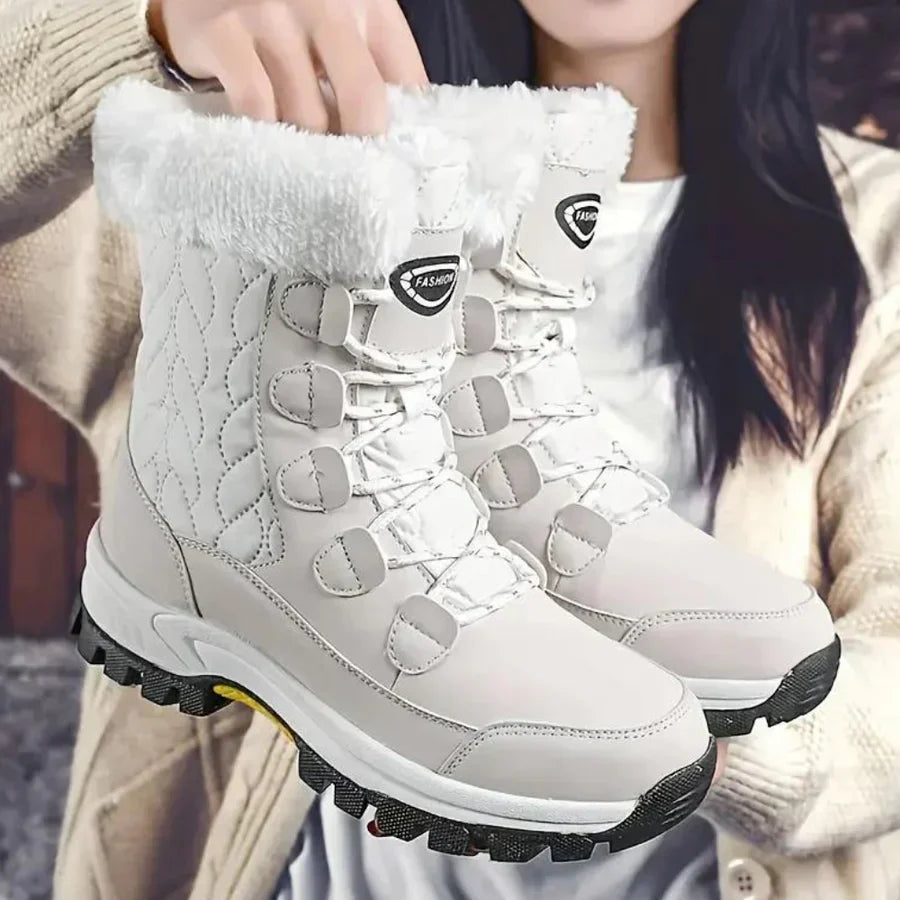 Drune | mit kunstfell gefütterte schneestiefel für frauen