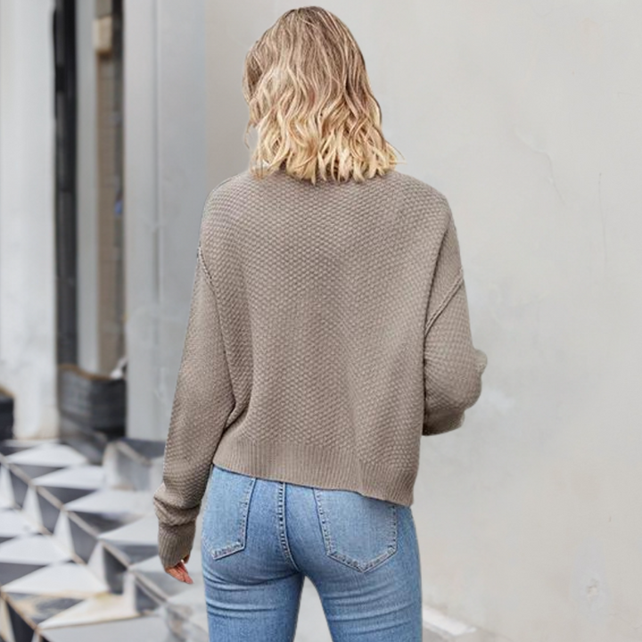 Drune | Kurze Strickjacke Strukturiertes Muster Moderne Passform