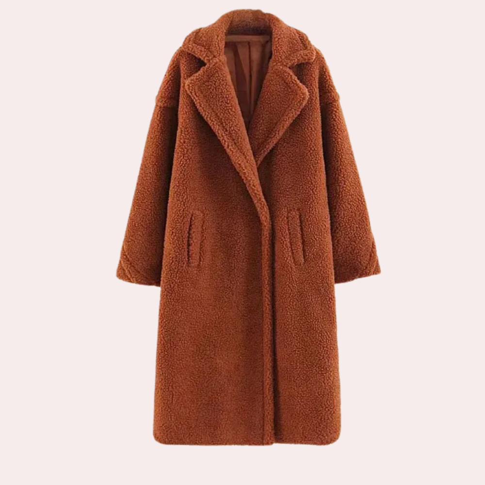 Drune | Teddyjacke - stilvolle lange oversized Damenjacke