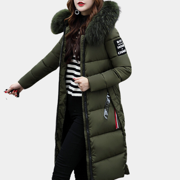 Drune | Winter Puffer Kapuzenjacke für Damen