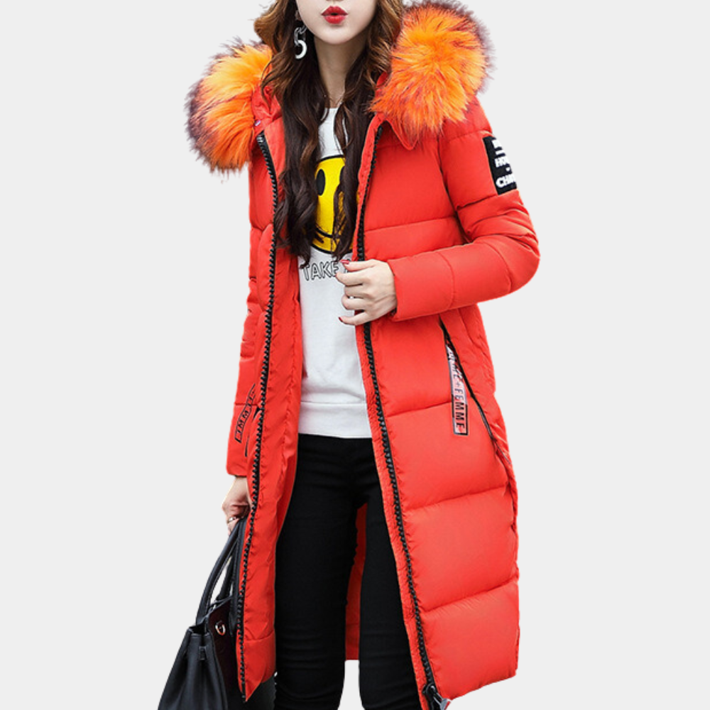 Drune | Winter Puffer Kapuzenjacke für Damen
