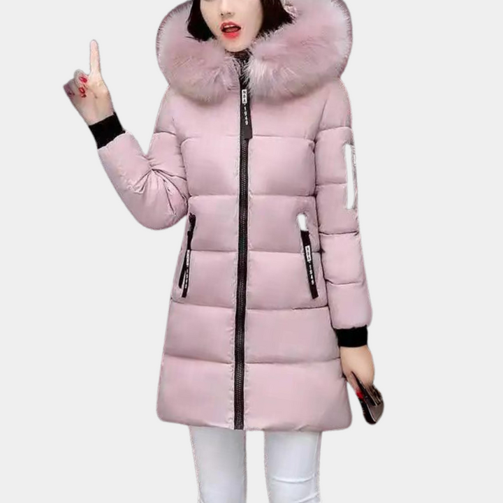 Drune | Winter Puffer Kapuzenjacke für Damen