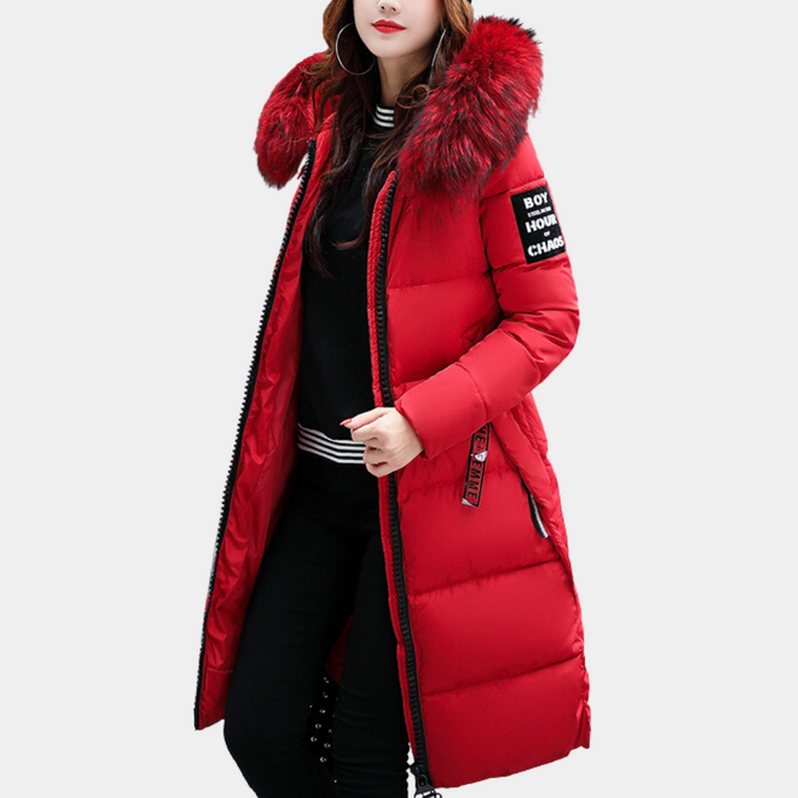Drune | Winter Puffer Kapuzenjacke für Damen
