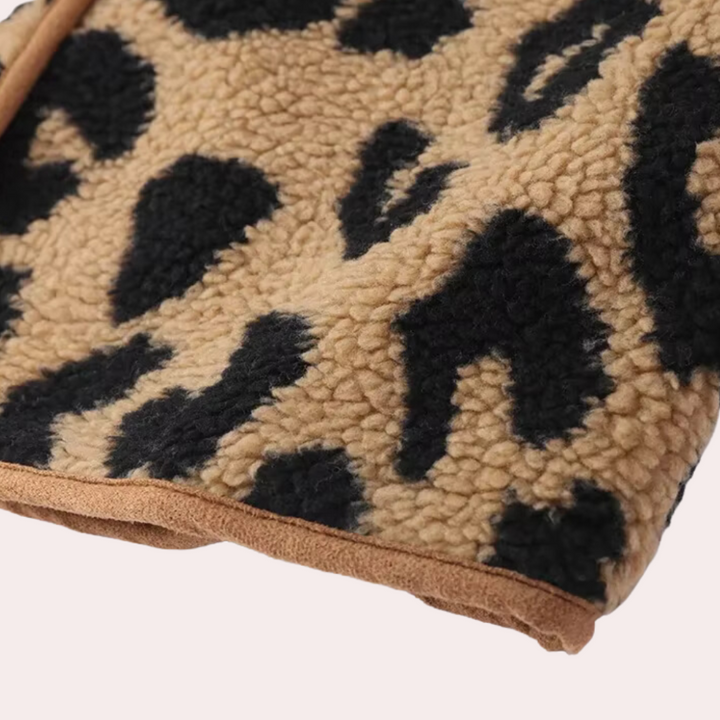 Drune | Eleganter Herbstmantel mit Leopardenmuster für Frauen