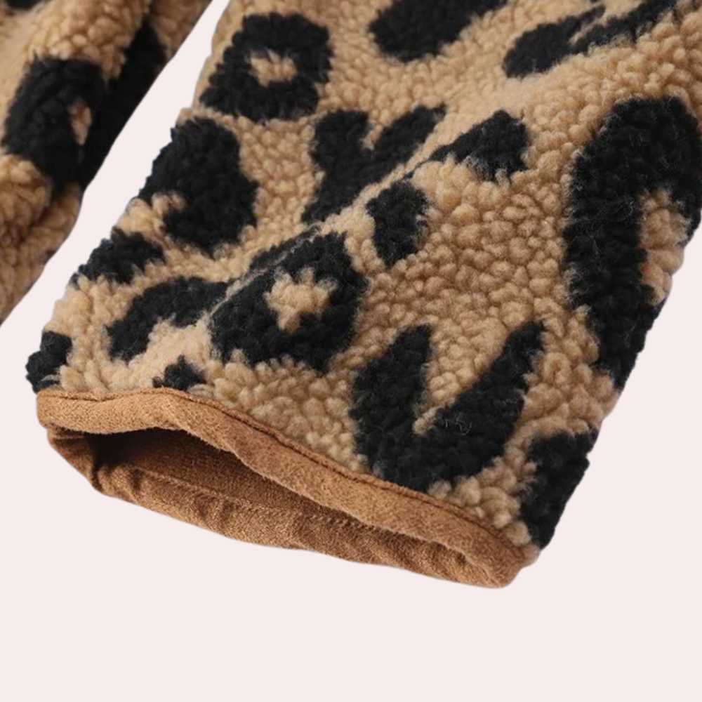 Drune | Eleganter Herbstmantel mit Leopardenmuster für Frauen