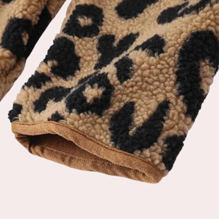 Drune | Eleganter Herbstmantel mit Leopardenmuster für Frauen