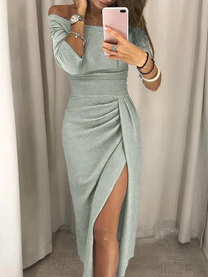 Drune | Off-Shoulder Glitzerkleid
