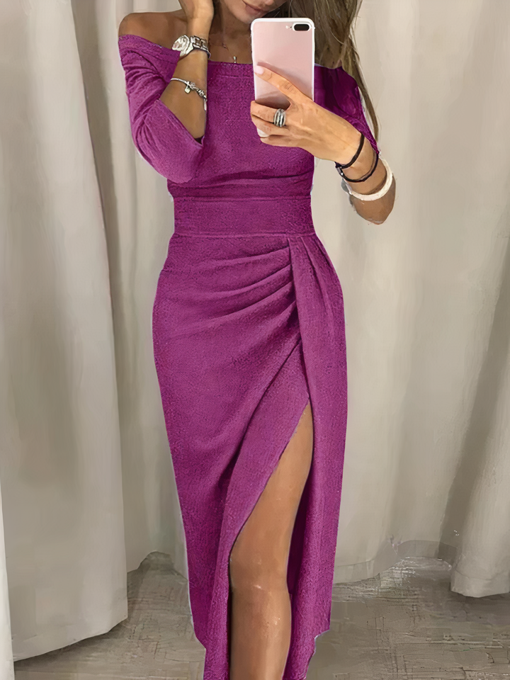 Drune | Off-Shoulder Glitzerkleid