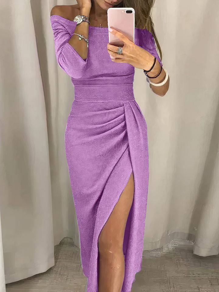 Drune | Off-Shoulder Glitzerkleid