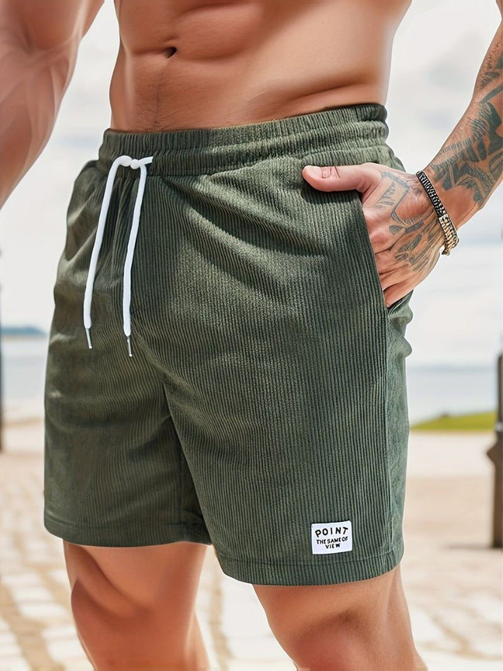 Drune | Lässige Cord-Herrenshorts mit Kordelzug