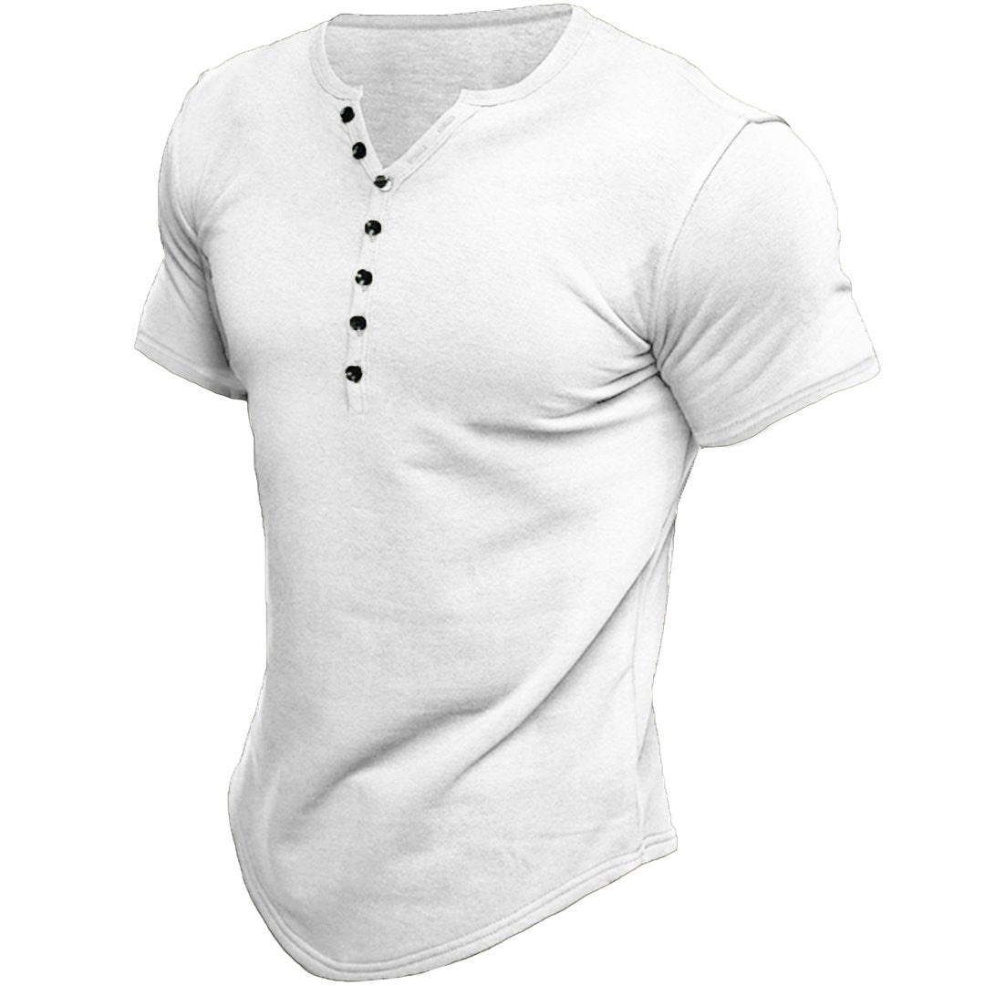 Drune | Kurzarm Henley Shirt