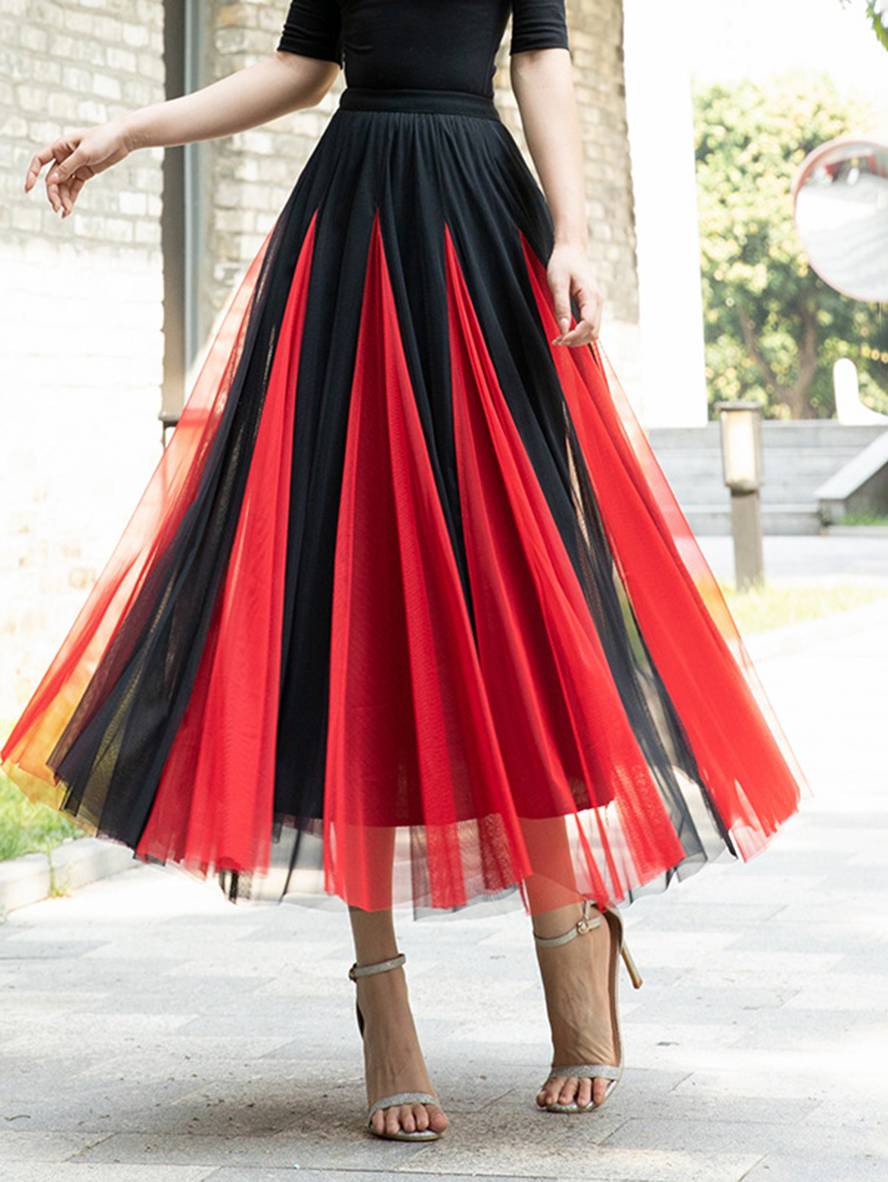Drune | Elegante Freizeit-Tüll-Tutu-Rock für Frauen