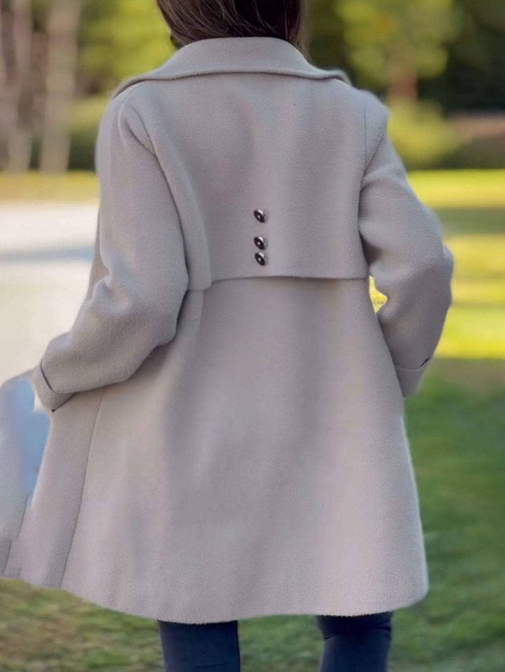 Drune | Wollmischung Jacke - raffinierte lange Knopf-Oberbekleidung