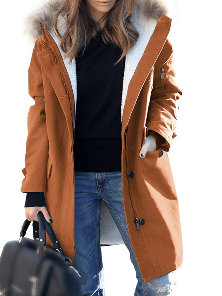 Drune | Parka Jack - mid-langer Winterjacke mit Kapuze und Kunstpelz