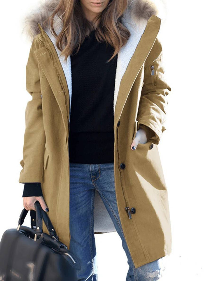 Drune | Parka Jack - mid-langer Winterjacke mit Kapuze und Kunstpelz