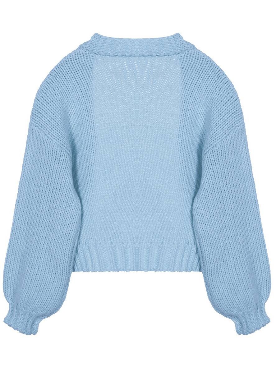 Drune | Cardigan aus Grobstrick Einfarbig mit Abfallenden Schultern Langarm Damen Elegant Lässig Weit Oversized Blouson