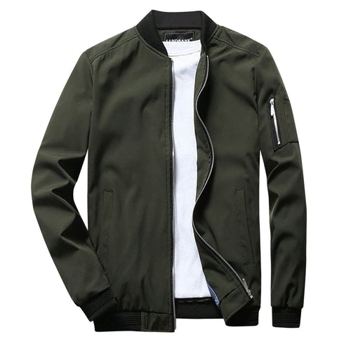 Drune | Herren Full-Zip Bomberjacke - Rippbesatz & Ärmeltasche