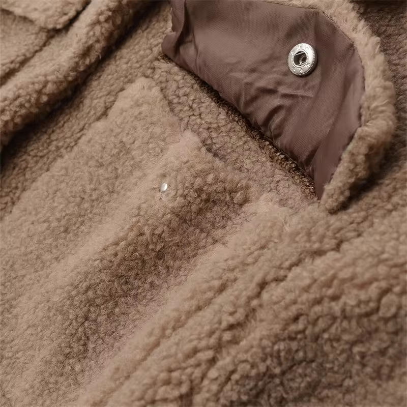 Drune | Kurze Damenjacke mit Teddyfell