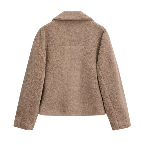 Drune | Kurze Damenjacke mit Teddyfell