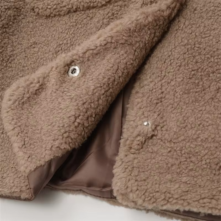 Drune | Kurze Damenjacke mit Teddyfell