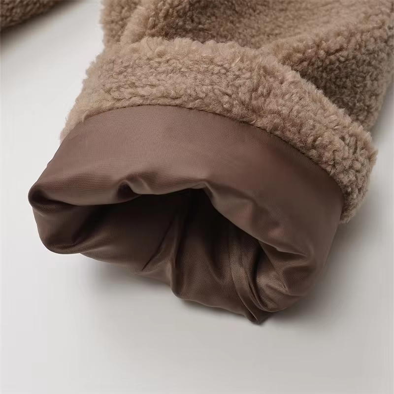 Drune | Short women's jacket with teddy fleece