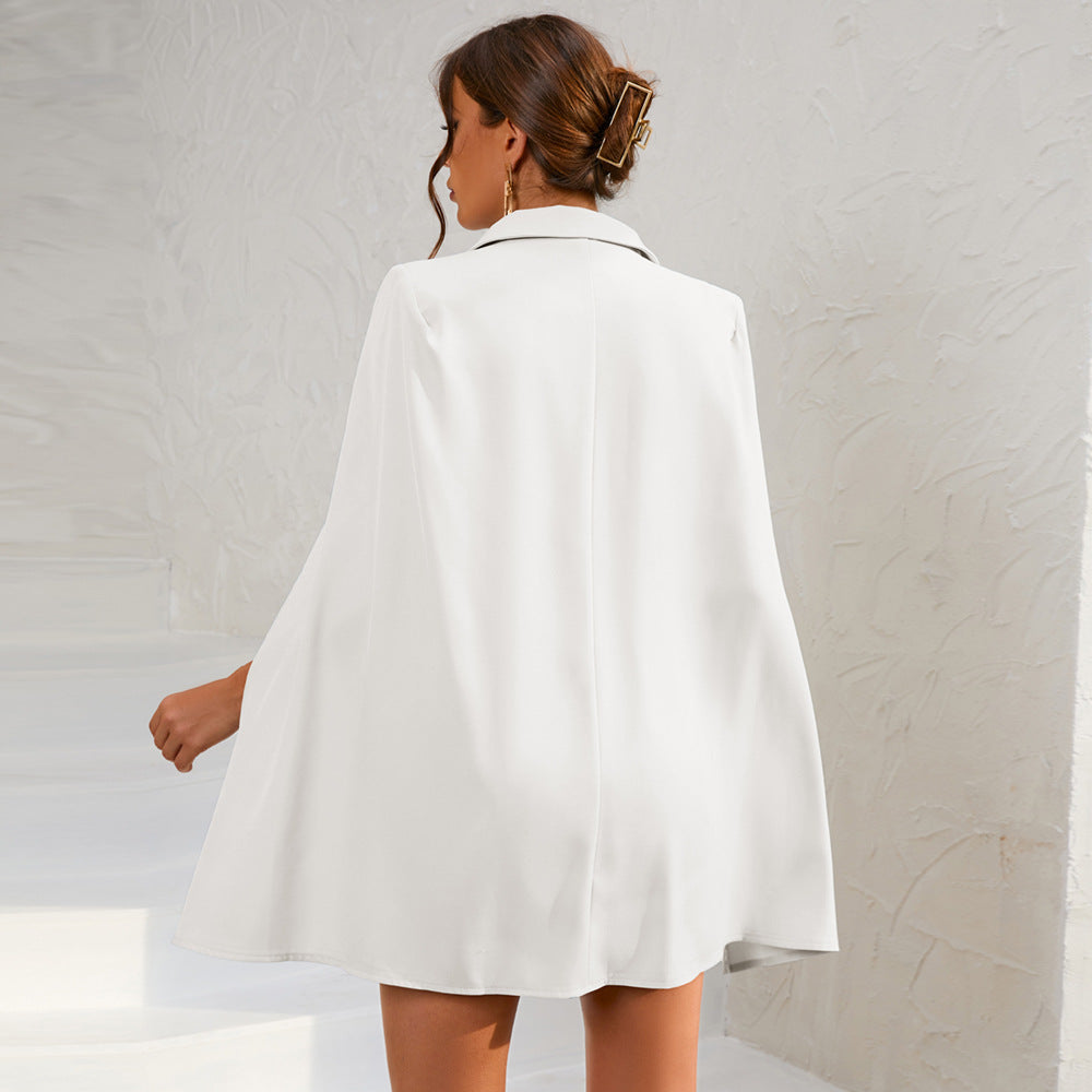 Drune | Blazer Mini Kleid mit Gürtel und goldenen Knopfdetails