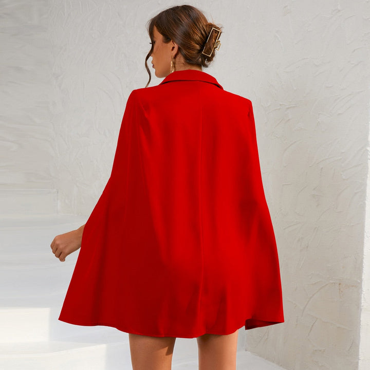 Drune | Blazer Mini Kleid mit Gürtel und goldenen Knopfdetails