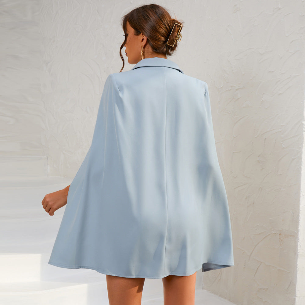 Drune | Blazer Mini Kleid mit Gürtel und goldenen Knopfdetails