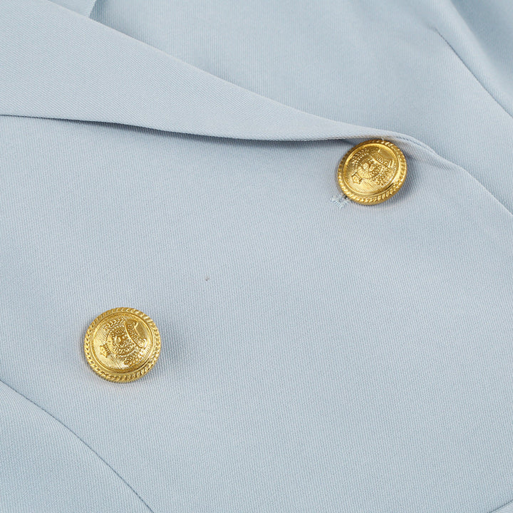 Drune | Blazer Mini Kleid mit Gürtel und goldenen Knopfdetails