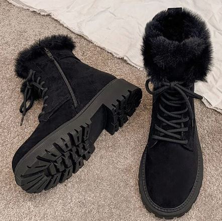 Drune | Bequeme Winter Antirutsch Schneestiefel mit Reißverschluss für Frauen