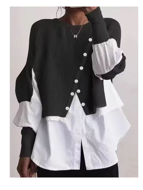 Drune - Eleganter Pullover mit Hemd
