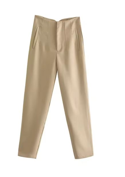 Drune Vintage Hose mit geradem Reißverschluss und erhöhter Taille