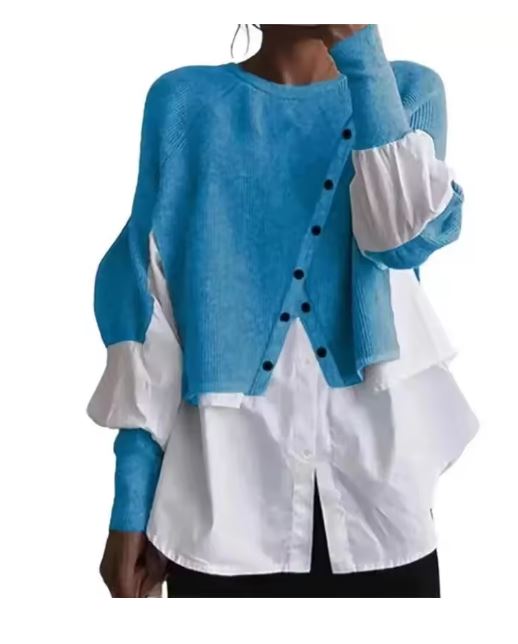 Drune - Eleganter Pullover mit Hemd