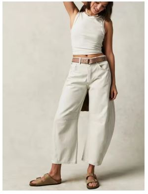Damen Oversized Jeans im lässigen Schnitt mit modischen Details Drune