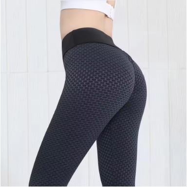 Damen Hochtaillierte Sportleggings mit strukturierter Oberfläche Drune