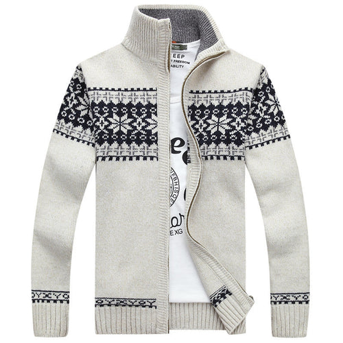 Drune | Reißverschluss Skandinavisch Gestrickt Pullover mit Reißverschluss Herren