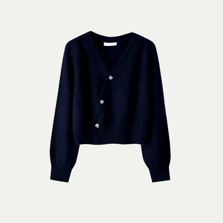 Drune | Cardigan für Frauen Oversized Schräg Knopf Design - Winter