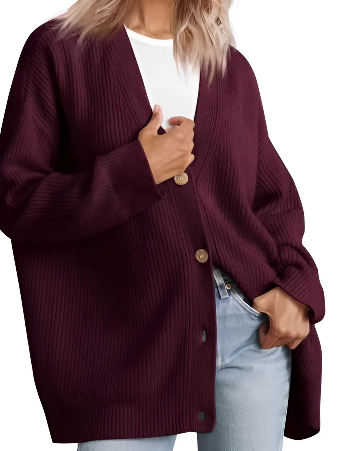 Drune | Cardigan für Frauen, Oversized - Leichte Passform
